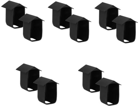 Gadpiparty 5sets Camera Case Camera Protector Outdoor Nest Security Outdoor Solar Film Casing Monitor Waterproof Doorbell Mount Protective System Doorbell Shield Cam Silica Gel Black 2pcs*5