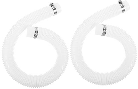 POPETPOP Manguera De Repuesto Para Filtro De Piscina Con Bridas Latiguillo Resistente y Flexible Compatible Con Bombas De Depuradora Desmontables Doble Con Adaptadores Para Piscinas Hinchab