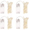 Jauarta 4pcs Perlenketten Lichter Weiße Perlen DIY Attraktive Dekorative Plastikmetall LED -Spannungs -LED -Saitenleuchten