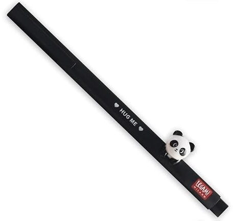 LEGAMI - Gelstift mit dekorativem Tier - Lovely Friends, Thema Panda, verhindert Rollen, schwarze Tinte, abnehmbares und rekombinierbares Tier, Spitze 0,5 mm