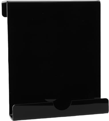 Sorandy Treadmill Tablet Holder, Acrylic Reading Stand, Gym Equipment Mount with Clear Shatterproof Design, Ideal for Tablet, Books, Magazines & Phone, 7.09x6.3x2.48in (Black)