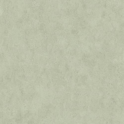 Profhome Papier peint effet crépi 782271-GU Papier peint intissé (TNT) vert vert-pâle 0,53 m x 10,05 m / 5,33 m2