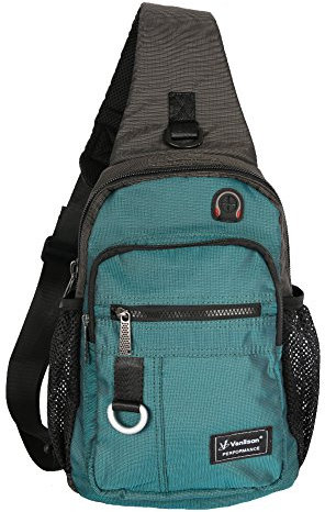 Vanlison Schulterrucksack Sling Rucksack Sling Bag Umhängetasche Daypack Crossbag mit Verstellbarem Schultergurt Mann Frauen Tasche Blau