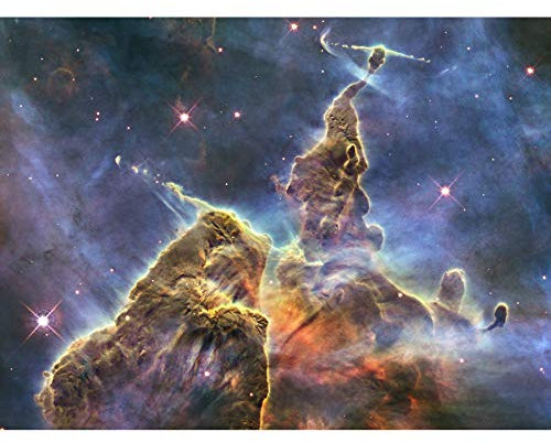 Wee Blue Coo Hubble Space Telescope View Of Mystic Mountain Art Large Art Print Poster Wall Decor 18x24 inch