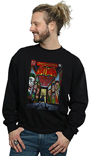 Official Licensed Batman Rogues Gallery Cover Sweatshirt for Men - DC Comics Apparel, Bold Print, UK - Machine Washable - Officially Licensed - Premium Quality