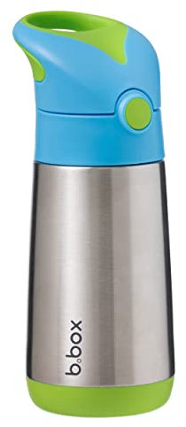 b.box Insulated Drink & Water Bottle | Stainless Steel with Triple Layer Insulation | Keeps Drinks Cold up to 8hrs, Warm up to 6hrs | 350ml/12oz (Ocean Breeze)