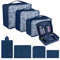Coolzon Packing Cubes Koffer Organizer, 8 Stück Kofferorganizer Packtaschen Packwürfel mit Schuhbeutel Wäschebeutel Reiseorganizer Kleidertaschen für Rucksack (Dunkelblau)