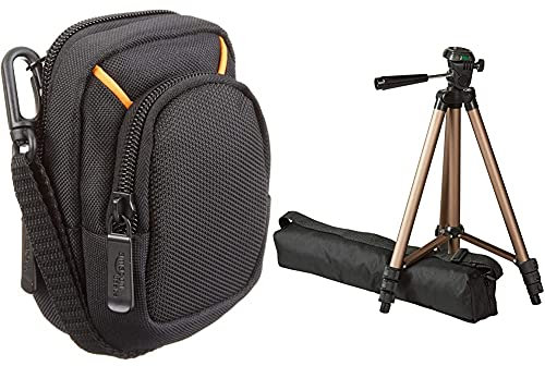 Amazon Basics 127cm (50) Lightweight Tripod with Bag & Case for Point-and-Shoot Camera Medium