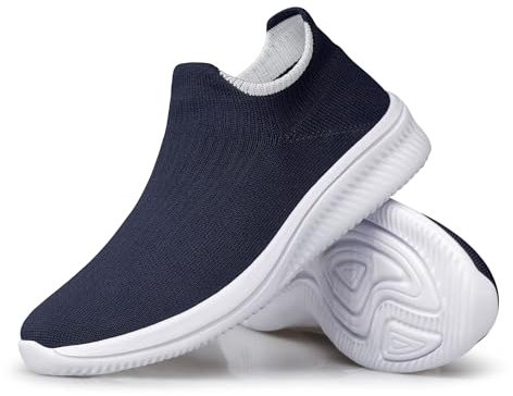 vibdiv Zapatos Planos Caminar Mujer Zapatillas Casual Zapatos Diarios sin Cordones Ligeros Cómodos 39