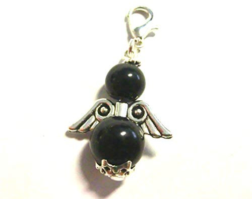 beadsvision 50 Bastelset Schutzengel Perlen Gastgeschenk Basteln Hochzeit Engel Farbwahl (Schwarz #S9)