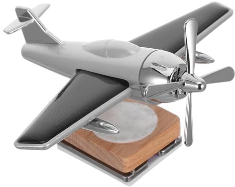 Homoyoyo Auto Ätherischen Öl Diffusor Solar Flugzeug Auto Diffusor Holzbasis Duft Aromatherapie Diffusor Schreibtisch Ornamente für Auto Büro nach Hause Weihnachten Neujahr (Ohne