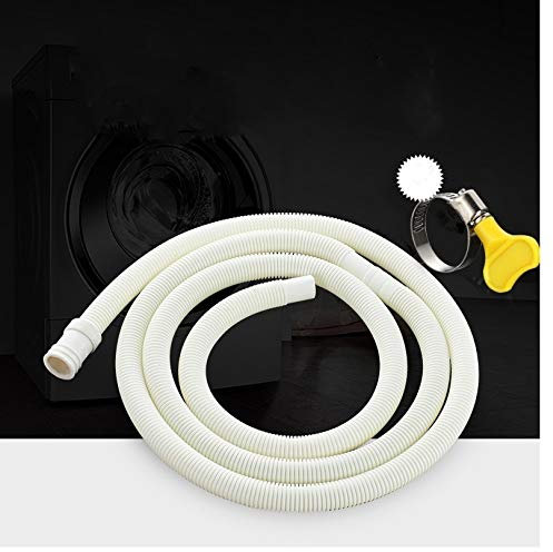 NLLeZ Abflussschlauch für Klimaanlage oder Waschmaschine, 1 m - 5 m, 15 mm x 16 mm, Weiß