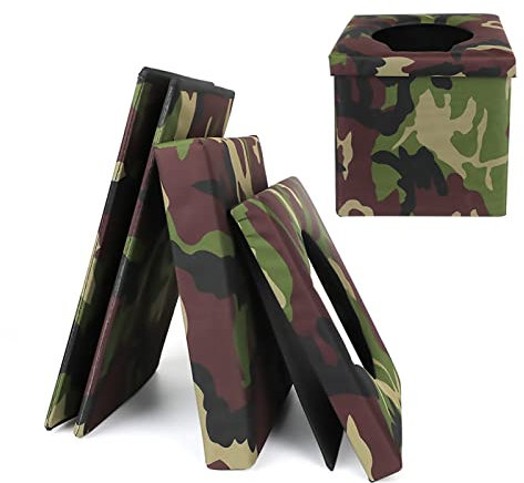 Kabxhueo Faltbare Campingtoilette Camping Toilette Tragbare Camping Toiletten Reisetoilette WC Camping Outdoor Camping Mobile Faltbare Toilettenstuhl für Camping Reisen Wandern Ausflüge Stau,Tarnen,L