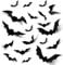 Halloween 3D Murciélagos Pegatinas Decoraciones, 96 PCS Pegatinas de Pared de Murciélago, para Windows, Pared, Puerta de casa, Exterior, Interior, Bricolaje, Suministros para Fiestas de Halloween