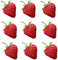 Künstliche Erdbeeren aus Kunststoff, Rot, 10 Stück, künstliche Erdbeeren, Simulation, Früchte für Zuhause, Party, Weihnachten, Dekoration, Fotografie, Requisiten, 3,5 cm
