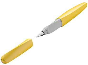 Pelikan 820219 Twist Bright Sunshine Fountain Pen for Right and Left-Handed Users, Nib M, Blister Pack
