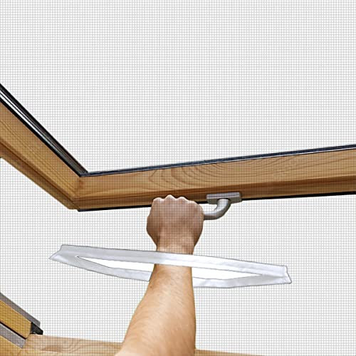 BKSAI 3X Magnetischer Reißverschluß für Fliegengitter Dachfenster Fenster-Zugang fürs Fenster Öffnen Magnetisch DIY Öffnung zum Durchgreifen fürs Insektenschutz Moskitonetz Mückennetz