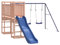 vidaXL Spielturm, Klettergerüst mit Rutsche Schaukel, Kinder Kletterturm, Spiel-Zubehör für Garten, Holz Spielplatz Spielhaus, Massivholz Douglasie