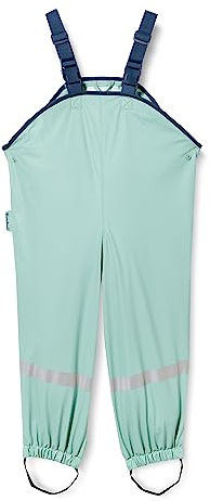 Playshoes Pantalon Boue, Salopette de Pluie, Doublure Polaire Coupe-Vent et imperméable, Vert Pastel, 140 Mixte Enfant