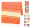 Artexia Strandtuch Baumwolle 90x180 cm Recycelte und Ökologische - Stranddecke Sandfrei Sanddurchlässig - Strandhandtuch - Orange