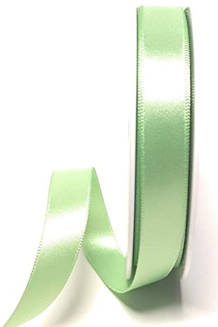 s.dekoda Satinband 25m x 15mm Grün - Lindgrün Schleifenband Dekoband Satin