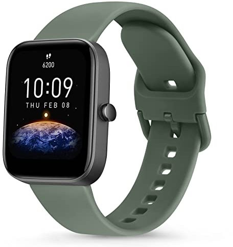 Vancle für Amazfit Bip U Pro Armband/Bip 3 Pro/Bip 3/Bip S/Bip S Lite/Bip U/Bip/Bip Lite für Damen Herren,Silikon 20mm Sport Ersatzarmbänder Uhrenarmband für Amazfit Bip 3 Pro(Avocadogrün)