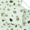 Geschenkpapier mit tropischen kleinen süßen Avocado- und Blättern, Grün, für Obst, Party, Geschenk, flach gefaltet, 71,1 x 50,8 cm, 4 Bögen, 1 Designs: 15 m². ttl - für Weihnachten, Geburtstag,