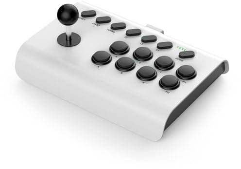 CRGANGZY Wired Gaming Joystick with Stretchable Bracket Fighting Game Joystick 3-mode Connection Macro/TURBO Function for PS4/PS3/Xbox One/Switch