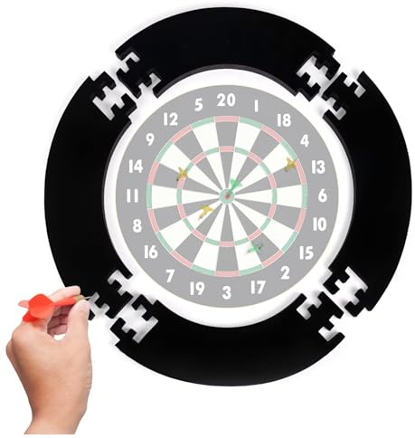 4PCS Dart Catchring Surround,Surround Auffangring Dart Backboard für alle Dartboards in Standardgröße für die Wandschutz Eva Dartscheibe Umrandung Einfache Montage für Zuhause & Outdoor