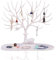 KASESSS Porte Bijoux Femme, Créatif Arbre a Bijoux, Presentoir Bijoux en Cerf d'Arbre, Porte Collier avec Plateau, Support Bijoux pour Boucles d'Oreilles, Colliers, Bracelets, Montres et Bagues(Blanc)