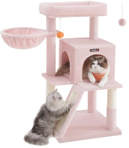 Feandrea Árbol de Gatos, Torre para Gatos Grandes, Rosa Jalea PCT051P01