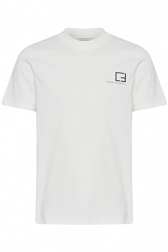 CASUAL FRIDAY CFThor Logo Tee Herren T-Shirt Shirt Rundhals 100% Baumwolle Regular fit, Größe:L, Farbe:Snow White (110602)