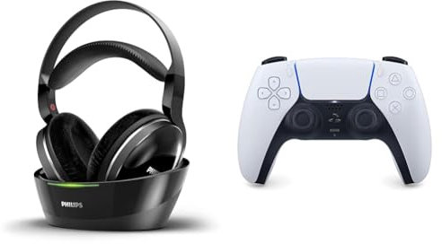 Philips Kabelloser TV Kopfhörer Over Ear SHD8850/12 Wireless HiFi Kopfhörer Exzellenter Sound & DualSenseWireless-Controller [Playstation 5 ]