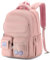 VASCHY Schulrucksack Mädchen,18L Schulranzen Schultasche mit zwei Fächern,Rucksack Schule Kinder,Wasserabweisend & Leicht,Rosa