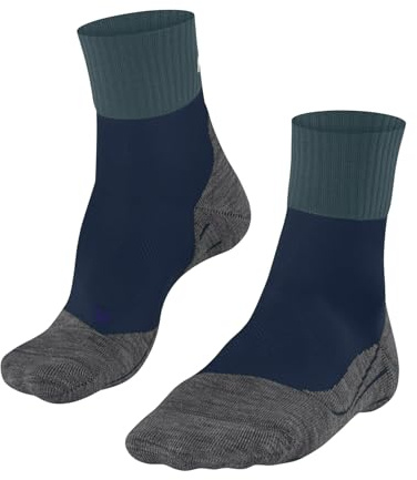 FALKE Herren Wandersocken TK2 Explore Cool Short M Sso Lyocell Funktionsmaterial antiblasen dick 1 Paar, Grün Peacock 7373, 44-45