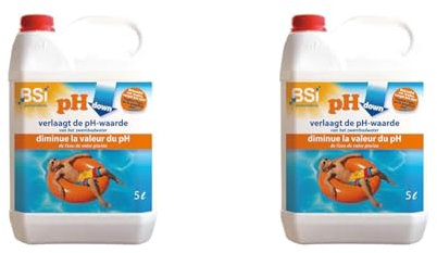 BSI - pH Moins - Liquide - Diminue et stabilise Le pH - Piscine - 5L (Lot de 2)