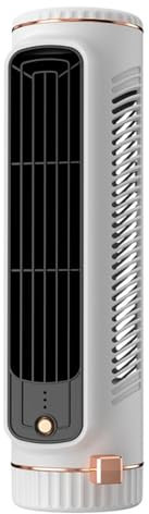 Jeenuuder - Enfriador de aire de escritorio con ventilador de torre sin aspas, ventilador de escritorio silencioso y portátil, uso interior y doméstico, color