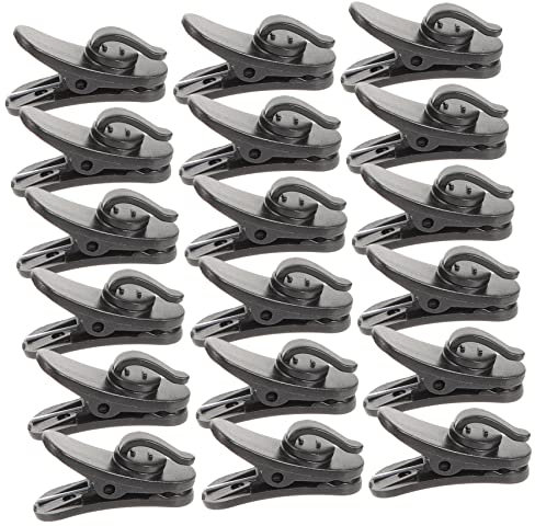 TOYANDONA Lot De 20 Pinces-cravate Rotatives Pour Microphone, Clips à Revers Légers Et Compacts, Accessoires Universels Pour Micro, Fixation Sûre Pour Bureau, Scène Et Usage Quotidien