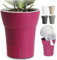 Happy Plants Orchideentopf D 14,7 cm Blumenkübel mit integriertem Wasserstandsanzeiger, selbstbewässernder Blumentopf mit Docht, Selbstbewässerungssystem für Orchideen - Fuchsia, 2 Liter