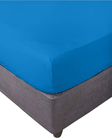 Miracle Home. Spannbettlaken aus 100% gebürsteter Mikrofaser, elastisches Spannbettlaken mit Anti-Peeling-Effekt. 90X200. Bett 90. Blauón