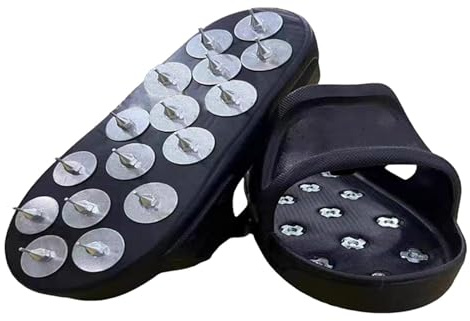 Epoxy Floor Shoes Spikes, Non Slip Gripper Spike, Spike Shoes for Epoxy Floorings, Heavy Duty Epoxy Spike Shoes, Self-Leveling Floor Working Shoes, Garden Turf Shoes for Men Women, Cover Installation