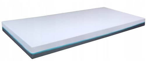 BDW Schaumstoffmatratze - Schaummatratze mit Bezug - Doppelseitige Matratze Körper an - antiallergische Eigenschaften, ist mittelweich und ausreichend flexibel (140x70x8cm)