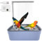 Vogel Wellensittich Badewanne, Automatische Vogel Badehaus Badewanne Automatische Vogelbadewanne mit Zirkulierender Wasserdusche Vogeldusche Wellensittich für Nymphensittiche,Afrikanische Grau,Vogel