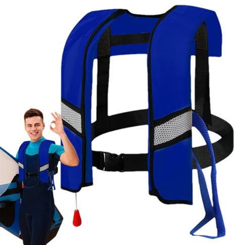 TQEBWUS Schwimmjacken Erwachsene, Lebenswesten | Life Preserverver für Erwachsene - Reflektierende tragbare Auftriebshilfe mit automatischem Aufblasen für Paddel -Kajak -Boots -Schnorcheln schwimmend