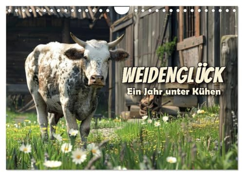 Weidenglück: Ein Jahr unter Kühen (Wandkalender 2026 DIN A4 quer), CALVENDO Monatskalender: Ein bezaubernder Kalender, der die friedvolle Schönheit von Kühen einfängt. (CALVENDO Tiere)
