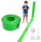 Flex Track 4.5m Starter Set with Suction Cups Compatible with Hot Wheels and Diecast 1/64th Cars for Ages 3 & Up Green Gray Orange Classic Long Rolls Up Portable Racetrack (Green)