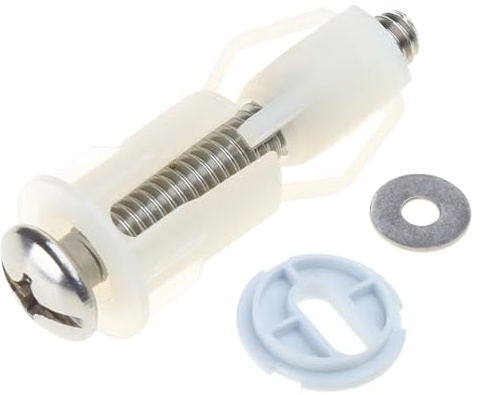 Durable-Sturdy Toilet Seat-Fixing Solution WC-Hole Screws with Nylon and Brass Nut Toilet Seat-Fittings and Fixtures Easy Installation Nylon Toilet Seat Hinges