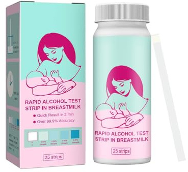 Tiras De Prueba De Alcohol Para Madres Lactantes En,Tiras Reactivas Inmersión Rápidas Y Precisas,Detección Rápida Precisa,Para Pruebas Lactancia Materna Y Pruebas Leche,25 Tiras