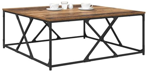 vidaXL Couchtisch Altholz 100 x 100 x 40 cm Holzwerkstoff