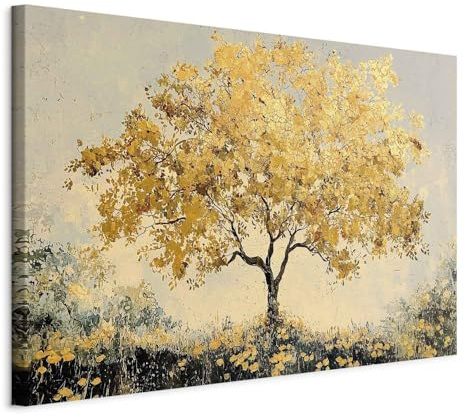 murando - Leinwandbild Naturmotiv Goldene Energie, 90x60 cm, 1-teilig | Hochwertige Leinwand, sofort aufhängbar, ideal fürs Wohn- oder Schlafzimmer, wasserfest und lichtecht, langlebig, stilvoll